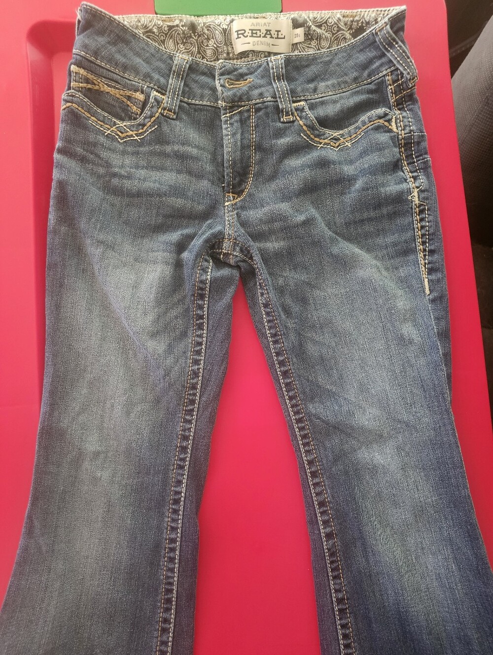 Ariat Women's Boot Cut Jeans in Dark Blue Denim